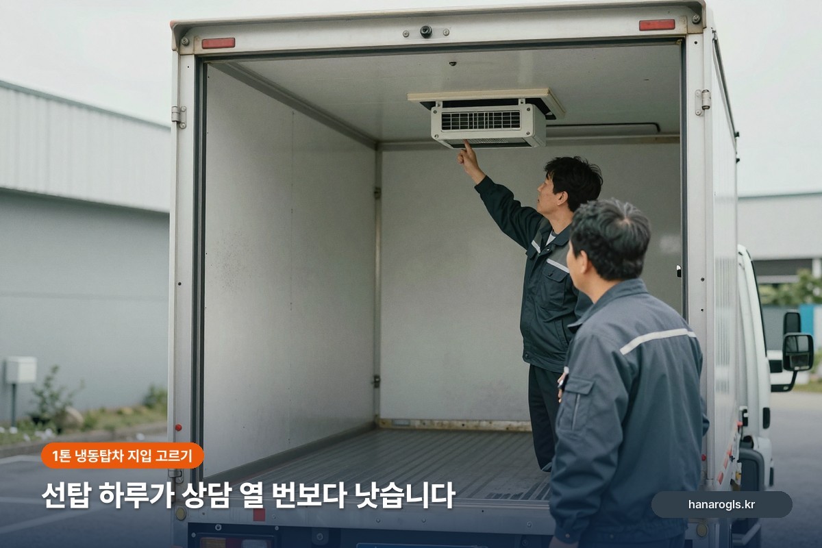 1톤 냉동탑차 지입 자리 고를 때 — 운임보다 시간표를 먼저 보는 일곱 가지 기준