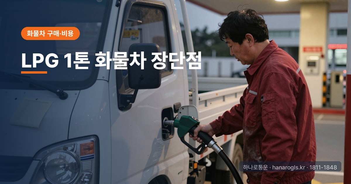 LPG 1톤 화물차 장단점: 디젤 대신 고를 때 따질 연료비와 힘
