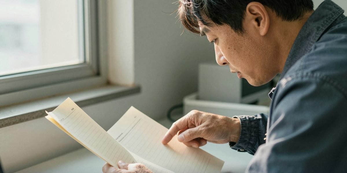 견적서 두 장을 나란히 놓고 항목을 짚어 비교하는 담당자