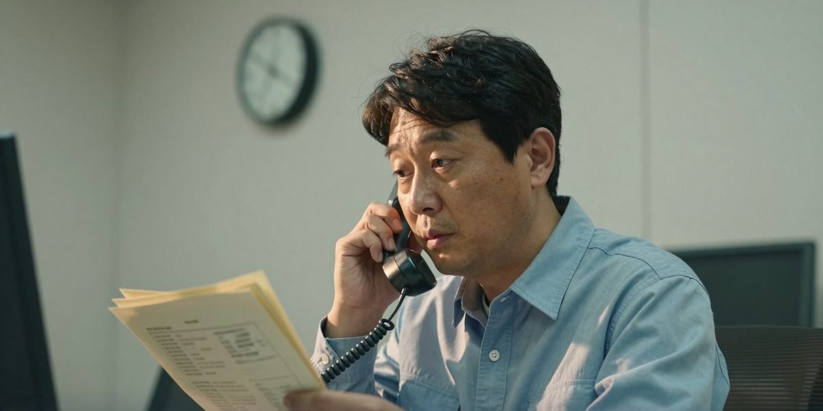 늦은 오후 사무실에서 출고 전표를 넘기며 배차 전화를 받는 담당자
