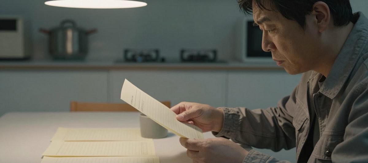 밤에 식탁에 구인 공고를 펼쳐 놓고 급여 기준을 견주어 보는 기사