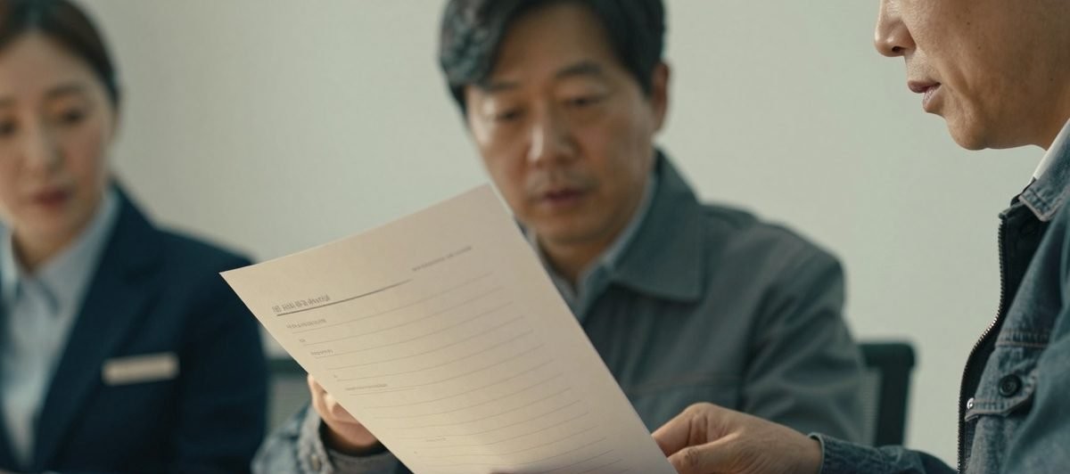상담 자리에서 양도 서류를 한 장씩 넘겨 조건을 확인하는 기사