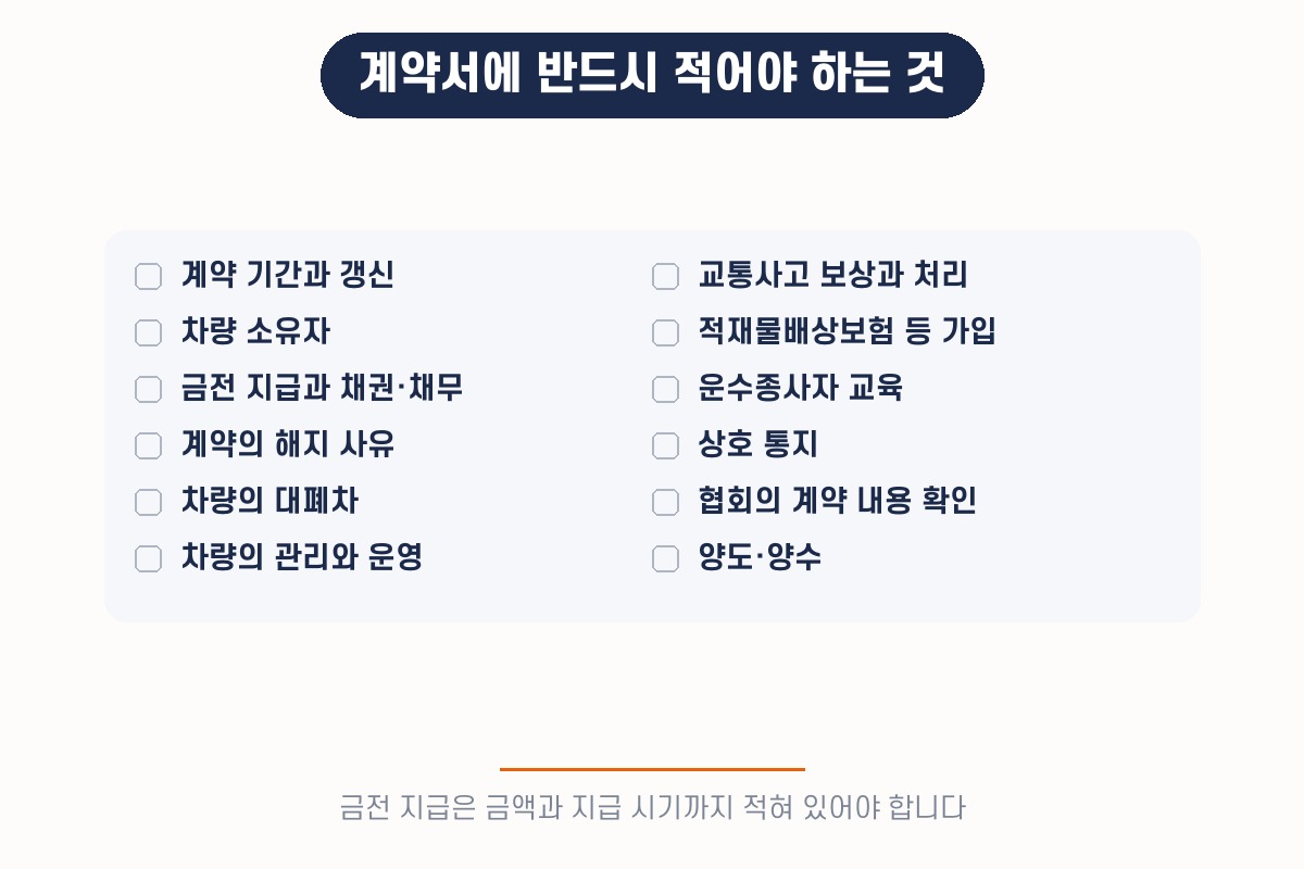 법이 계약서에 적도록 정한 항목 — 하나라도 빠졌으면 빠진 이유를 물으십시오