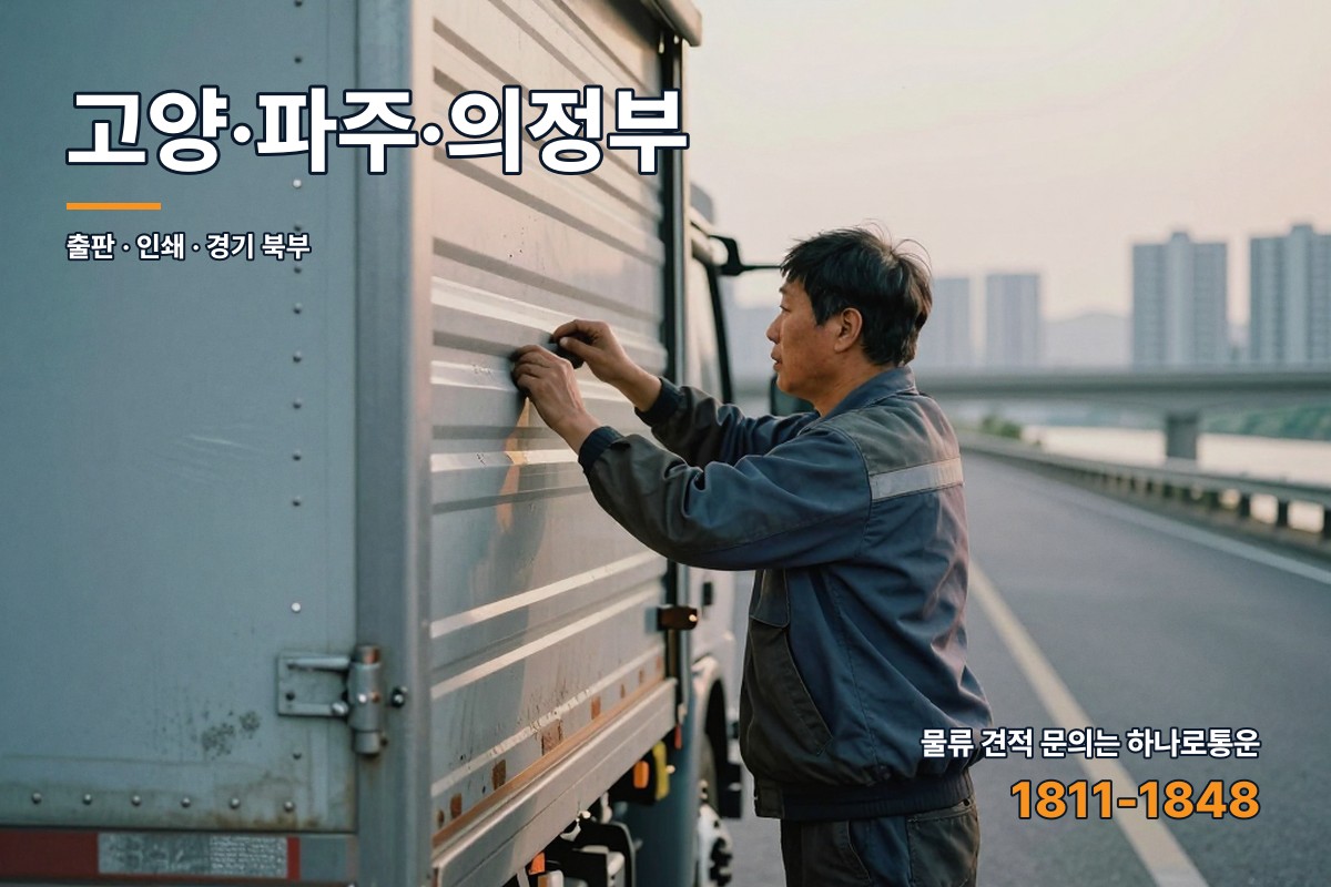 고양·파주·의정부 권역에서 화물차 앞에 선 물류 담당자
