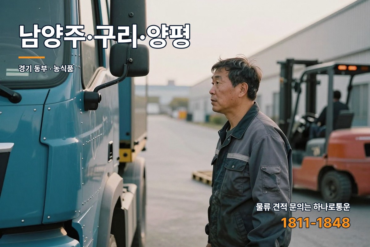 남양주·구리·양평 권역에서 화물차 앞에 선 물류 담당자