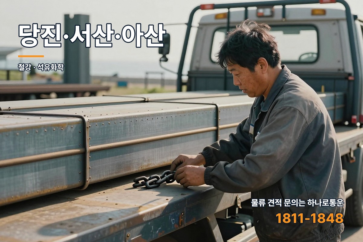 당진·서산·아산 권역에서 화물차 앞에 선 물류 담당자