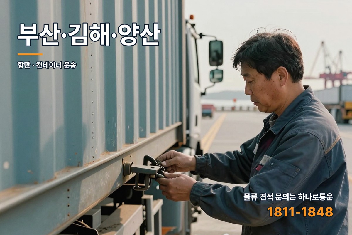 부산·김해·양산 권역에서 화물차 앞에 선 물류 담당자