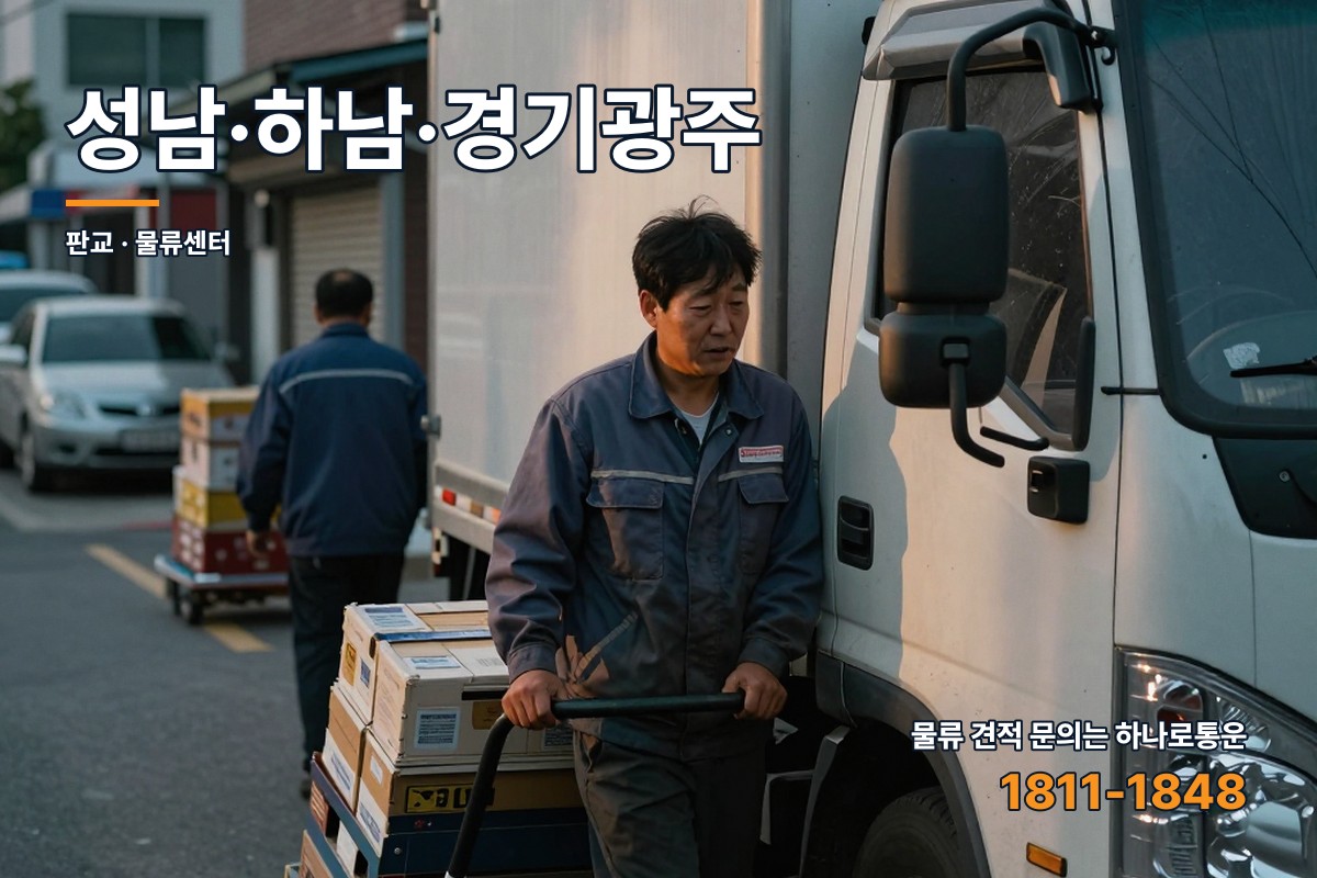 성남·하남·경기광주 권역에서 화물차 앞에 선 물류 담당자