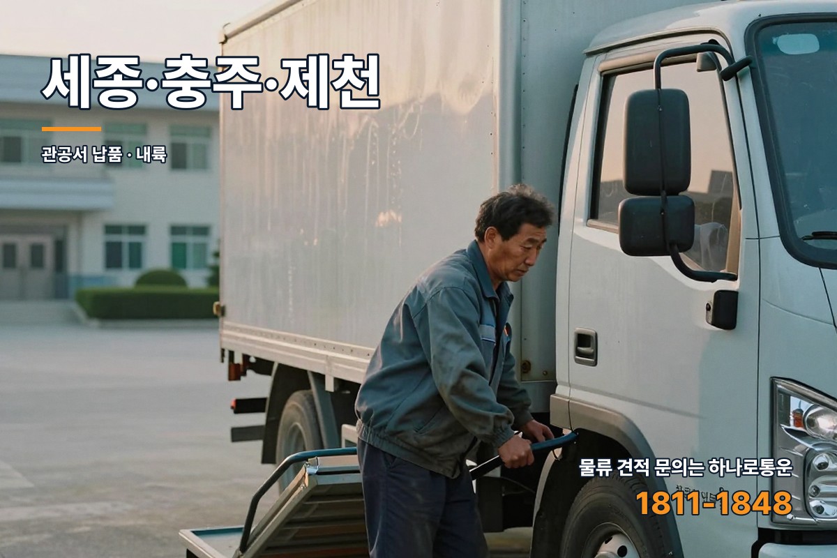 세종·충주·제천 권역에서 화물차 앞에 선 물류 담당자