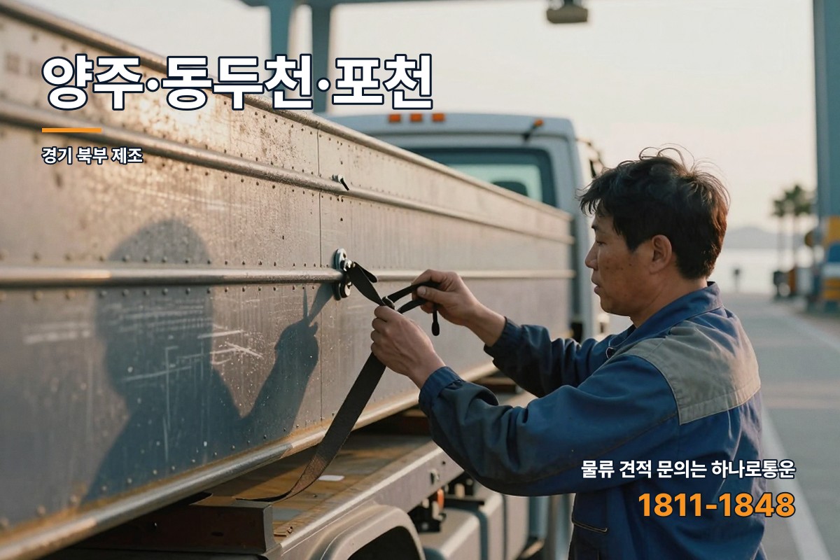 양주·동두천·포천 권역에서 화물차 앞에 선 물류 담당자
