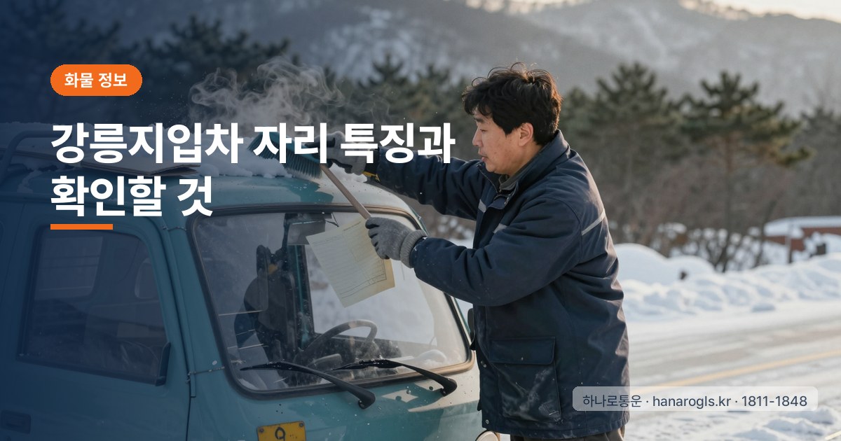 강릉지입차 자리 특징과 확인할 것: 영동권 노선·물량·겨울 운행