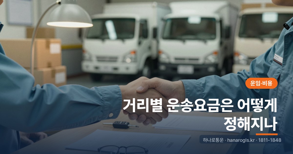 거리별 운송요금은 어떻게 정해지나: 거리 말고 운임을 가르는 요소들