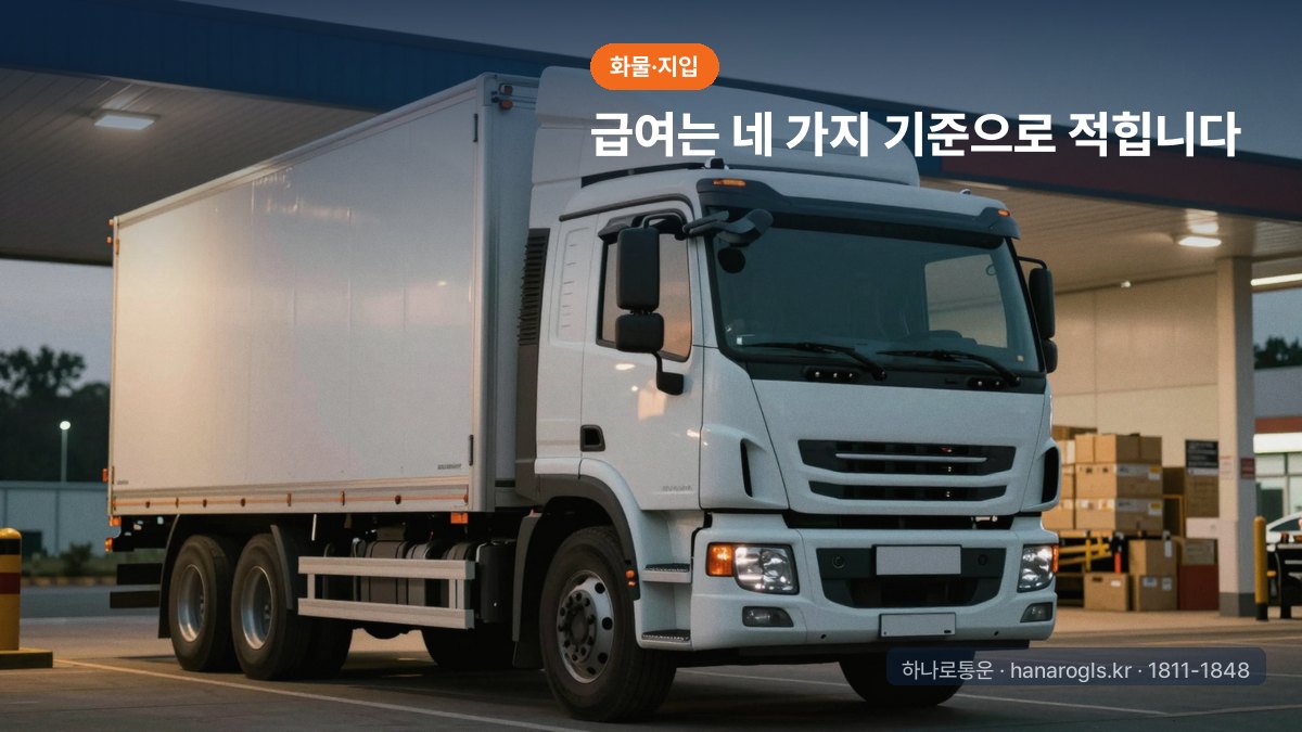 급여는 네 가지 기준으로 적힙니다
