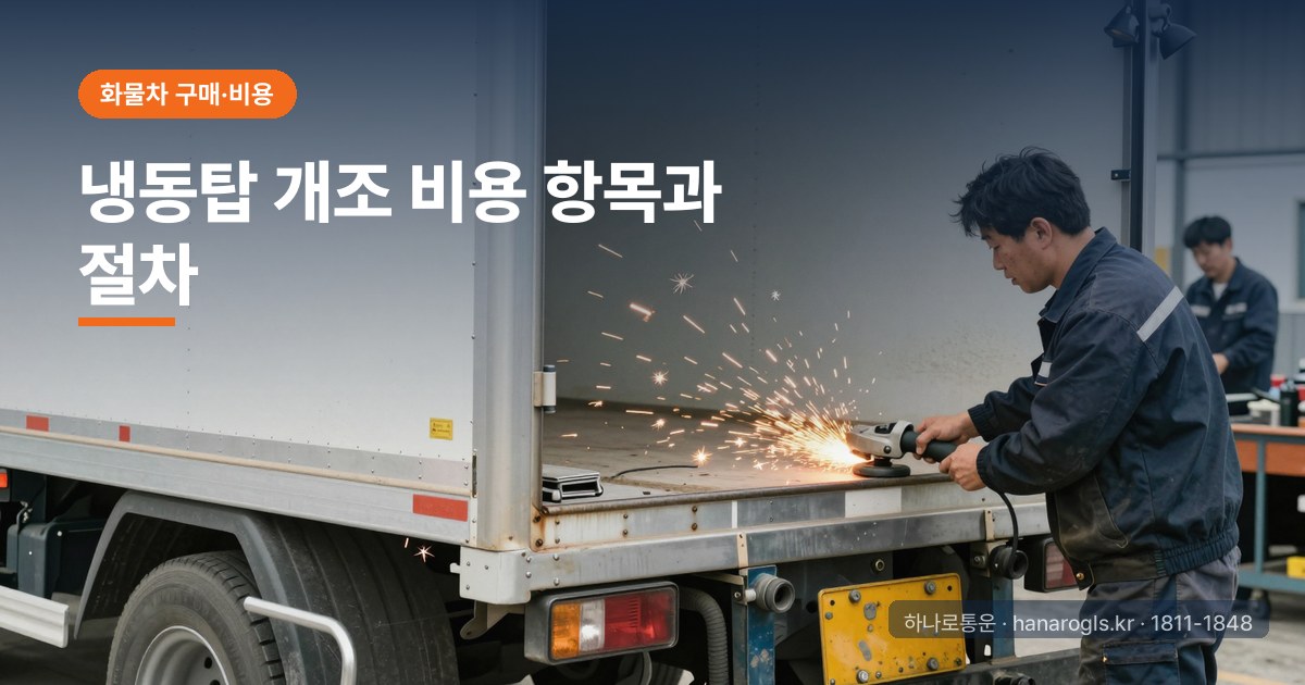 냉동탑 개조 비용 항목과 절차: 일반 카고를 냉동탑으로 바꾸기 전 확인