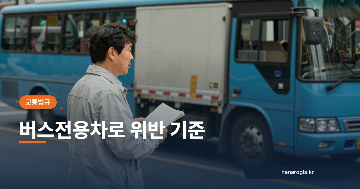 버스전용차로 위반 기준: 화물차가 진입 가능한 경우와 아닌 경우