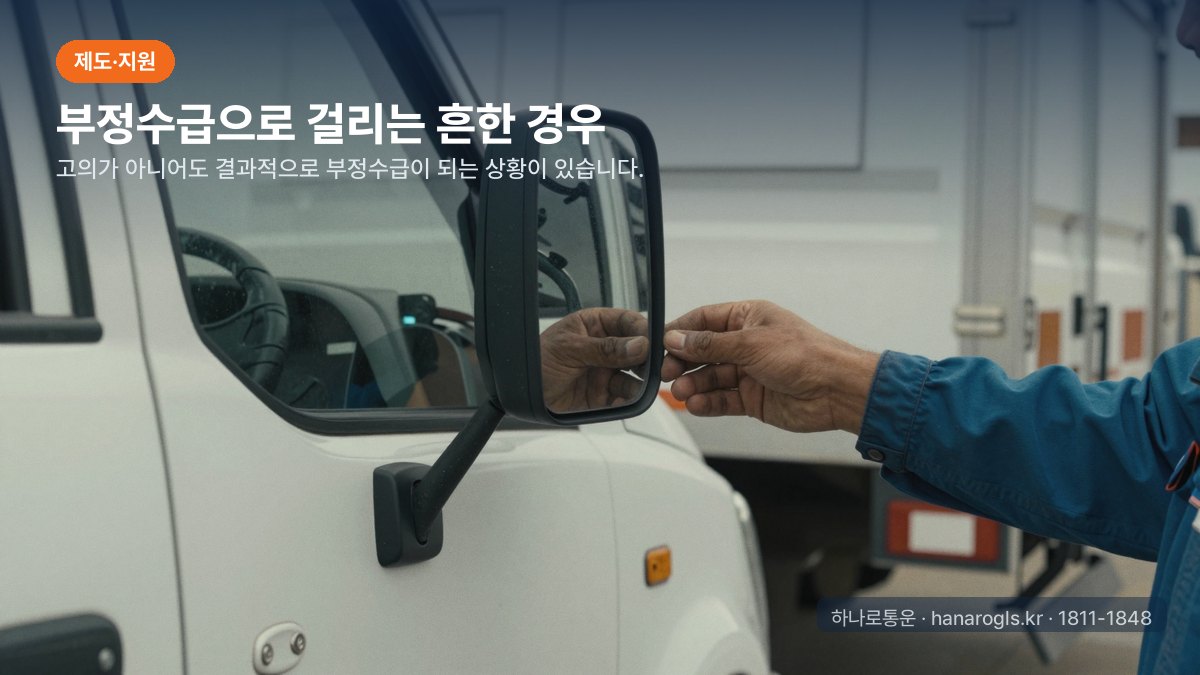 부정수급으로 걸리는 흔한 경우