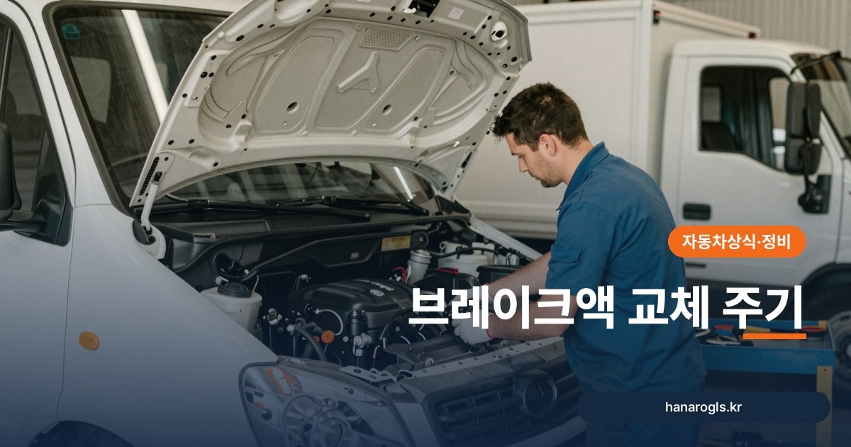 브레이크액 교체 주기: 화물차 제동력 떨어지는 신호와 점검법