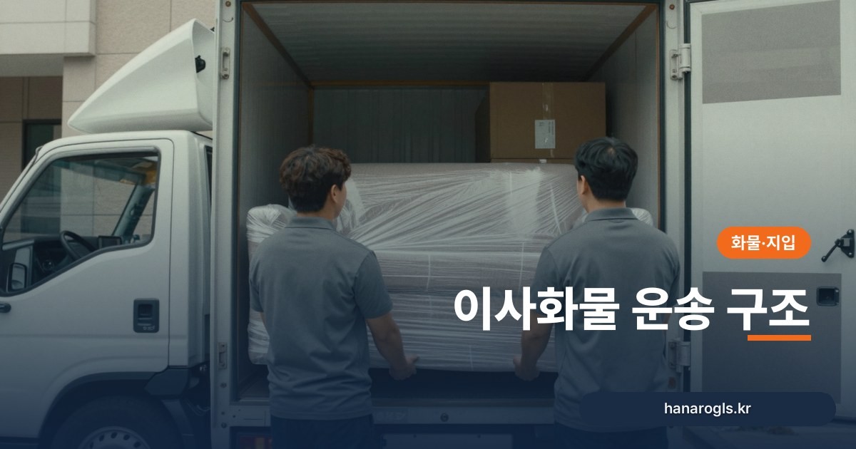 이사화물 운송 구조: 포장이사와 화물운송의 경계, 기사가 할 일