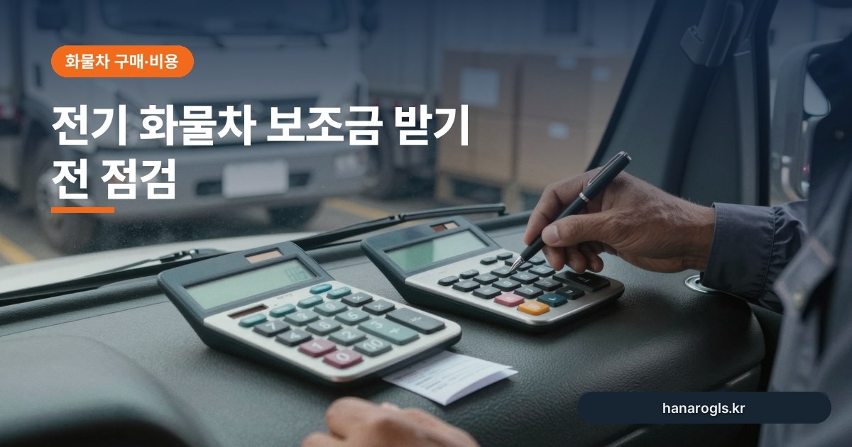 전기 화물차 보조금 받기 전 점검: 적재 하중·주행거리·충전