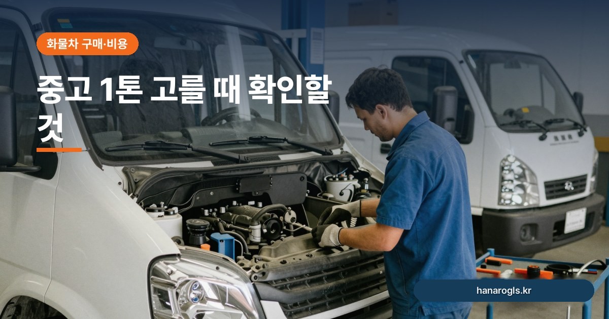 중고 1톤 트럭 고를 때 확인할 것: 주행거리·DPF·프레임·성능기록부 읽기