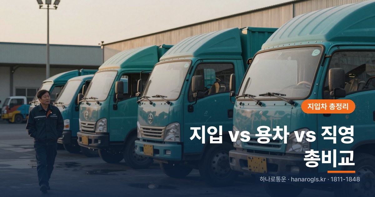 지입 vs 용차 vs 직영 총비교: 소유·수입·안정성이 어떻게 갈리는지
