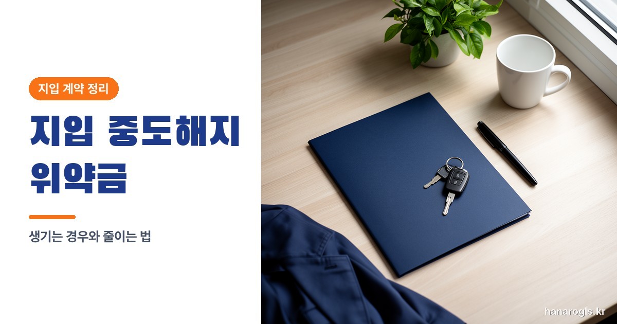 지입 계약서와 계산기, 달력을 위에서 본 책상