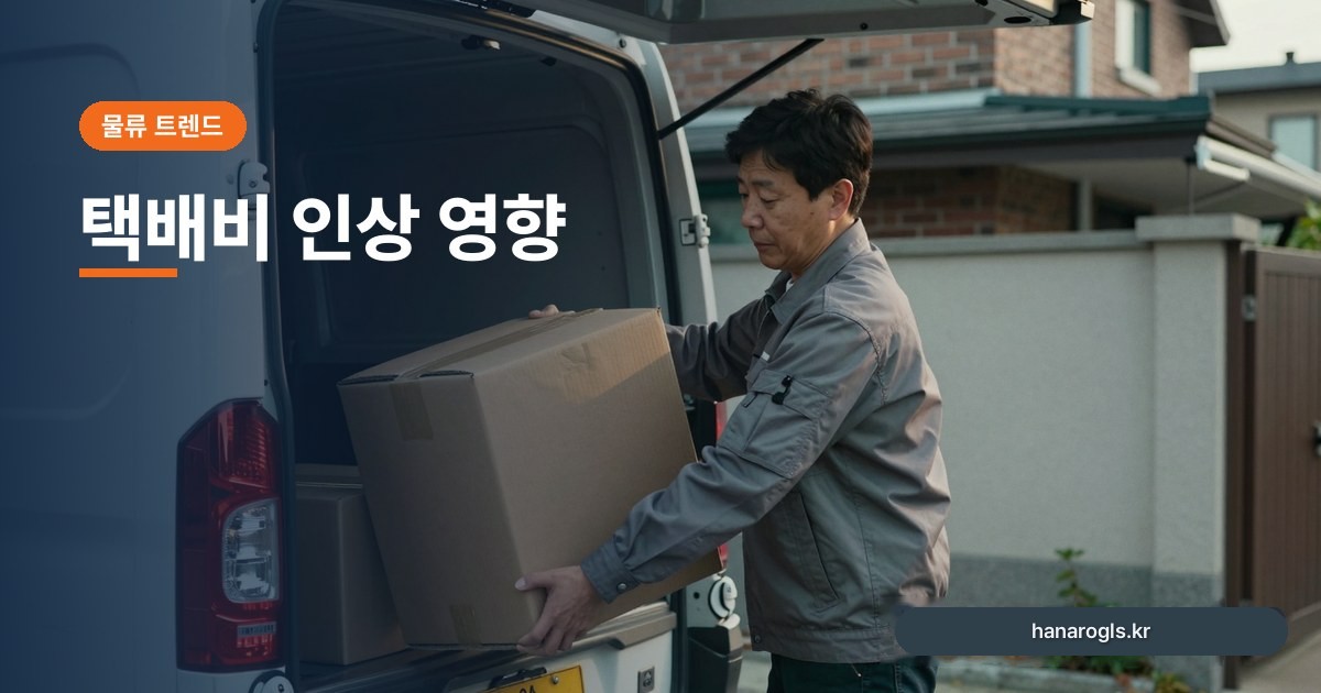 택배비 인상 영향: 기사 수수료·화주 비용·물량은 어떻게 움직이나