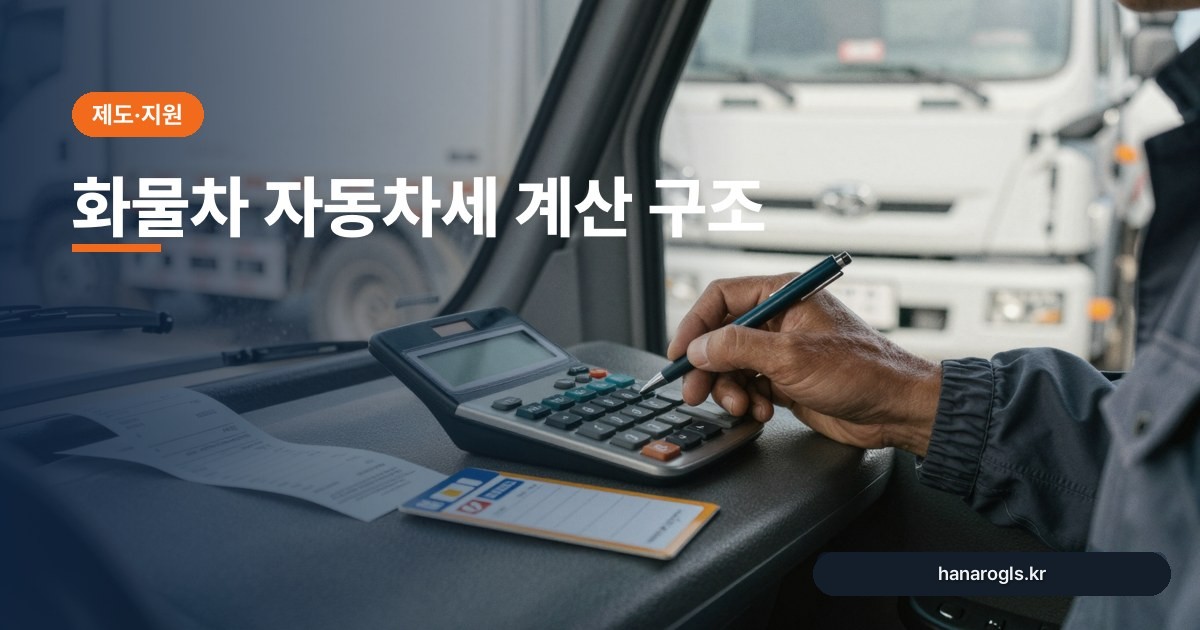 화물차 자동차세 계산 구조: 톤수 기준과 지입차 납부 방식