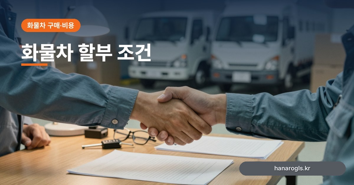 화물차 할부 조건: 금융사 심사 기준과 계약서 확인 항목